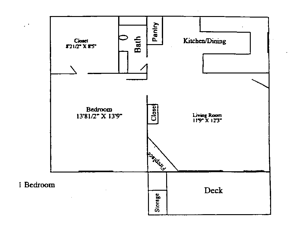 floor plan 1 bd0001 by Diablo Terrace Apartments