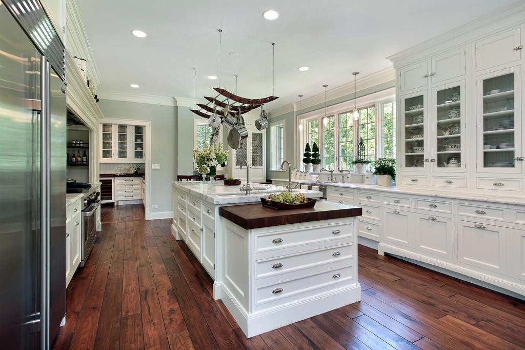 modern luxury kitchen with white cabinetry