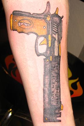 pistol by Addicted 2 Tattoos