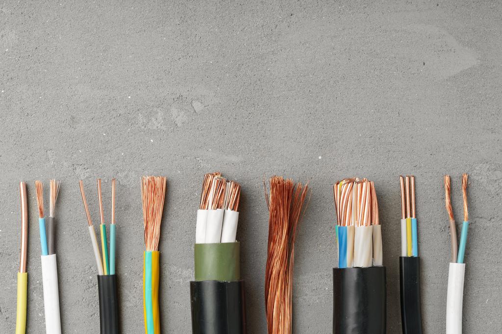 wires on gray surface